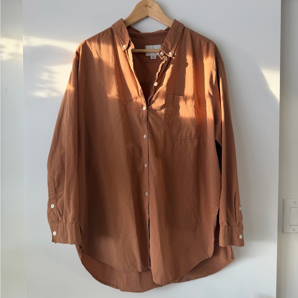 American Eagle Outfitters Rust Button Down Shirt